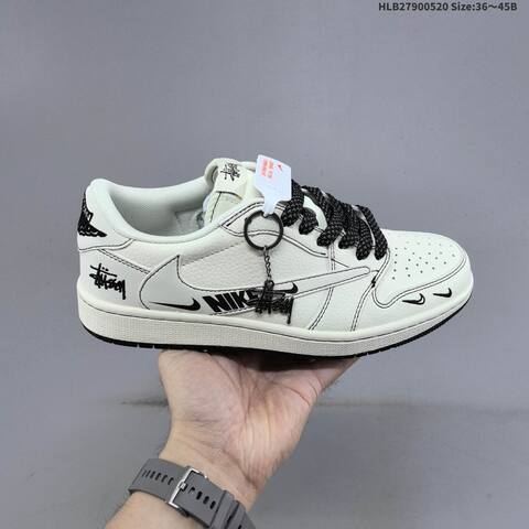 Jordan Air Jordan 1 Low White Black EU 36-45 Basketball - Unisex (BS-65922)