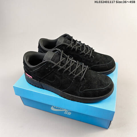 Nike SB Dunk Low Retro DIY Black EU 36-45 Skate Shoe - Unisex (BS-63592)