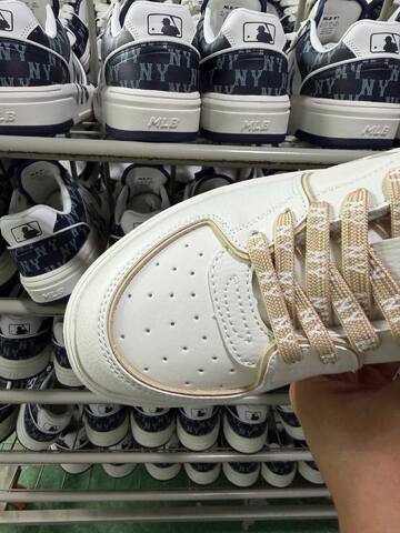 MLB Chunky Liner 3 ASXM046 Off White Beige Gold Skate Shoe Skate Sneakers (BS-86884)