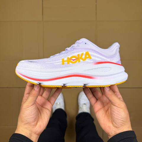 HOKA Bondi 9 Light Purple White Yellow Red US 7-13 Running Shoe Running Sneakers BS-86909