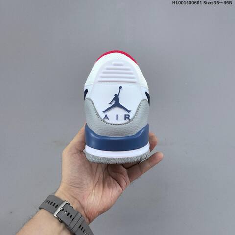 Jordan Legacy 312 Low White Grey Navy Red 36 46B Lifestyle - Women's (BS-65825)