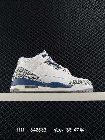 Jordan Air Jordan 3 Retro Black White Sail Grey EU 36-47 Basketball Shoe - Unisex BS-80301
