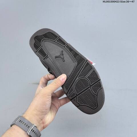 Jordan Air Jordan 4 Retro Triple Black Dark Gray 36 47 Basketball - Unisex (BS-66075)