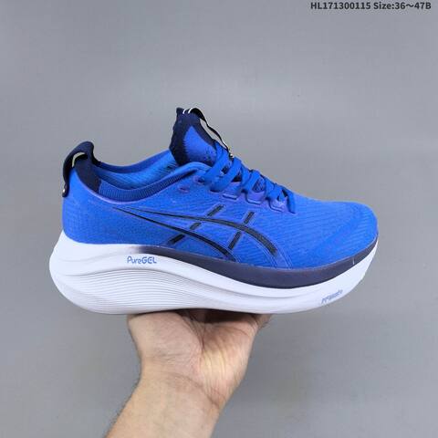 Asics Gel-Nimbus 27 Royal Blue Navy White EU 36-47 Running Shoe Running Sneakers - Unisex (BS-69063)