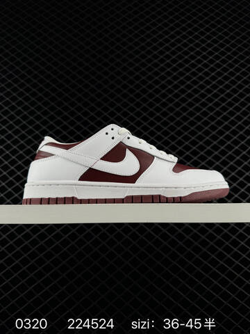 Nike SB Dunk Low Pro White Burgundy EU 36-45 5 Skate - Unisex (BS-72564)