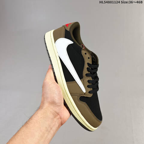 Jordan Air Jordan 1 Low x Travis Scott DM7866-140 White Yellow Blue EU 36-46 Casual - Unisex (BS-63169)