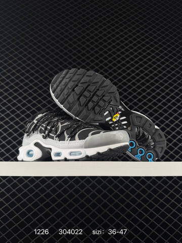 Nike Air Max Plus Black White Grey With Blue Accents EU 36-47 Lifestyle - Unisex BS-73482
