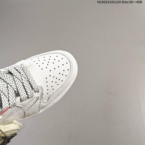 Nike Air Jordan 1 White Grey 36 45 Lifestyle - Unisex (BS-63155)