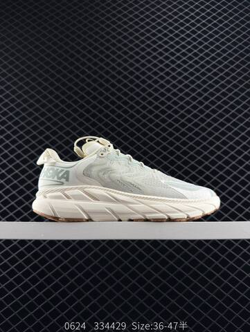 HOKA ONE ONE Clifton LS Satisfy Running Off White Light Grey Cream EU 36-47 Running Shoe Running Sneakers Unisex BS-86587