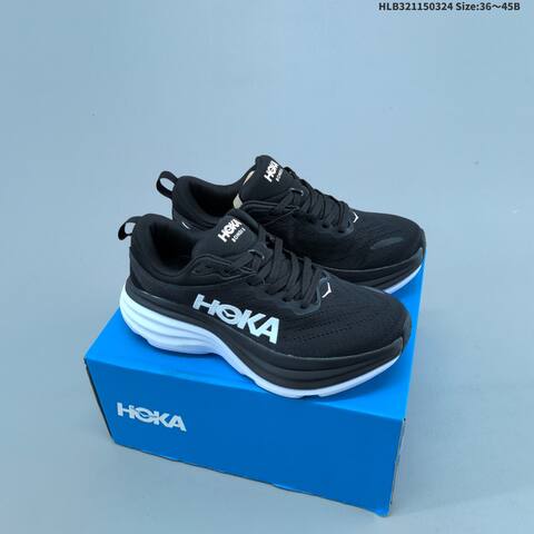 HOKA Bondi 8 Light Grey Pale Yellow Neon Yellow EU 36-45 Running Shoe Running Sneakers Unisex BS-69375