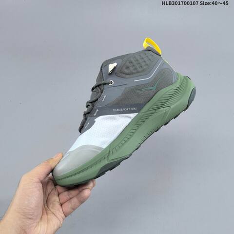 HOKA ONE ONE Transport Hike GTX Light Green Dark Green White Black EU 40-45 Trail Shoe Trail Running Sneakers - Men's (BS-69410)