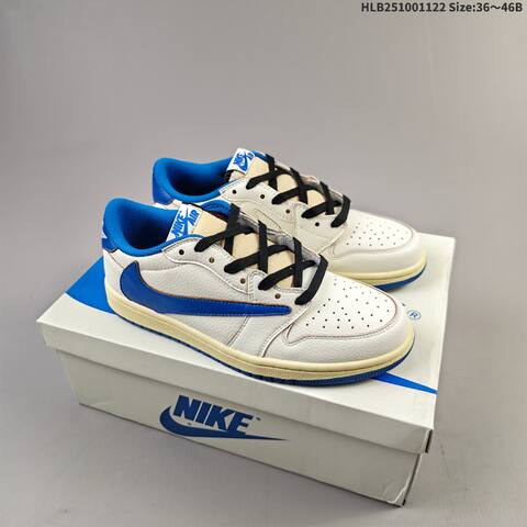 Jordan Air Jordan 1 Low x Travis Scott White Blue EU 36-46 Lifestyle - Unisex BS-63243