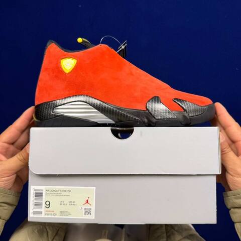 Jordan Air Jordan 14 Retro IF5015-600 Challenge Red Black Yellow Silver EU 42 5 Basketball Shoe - Men s BS-87326