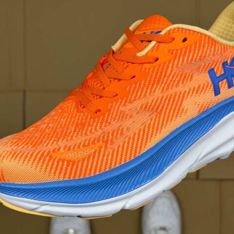 HOKA Clifton 9 Orange Blue White Yellow Running Shoe Running Sneakers (BS-86880)