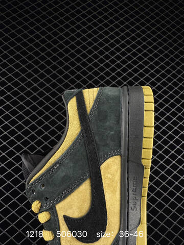 Nike SB Dunk Low Pro OG Supreme Yellow Black Dark Green EU 36-46 Skate - Unisex (BS-73632)