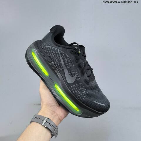 Nike Vomero Premium ReactX Air Zoom Black Dark Grey Neon Green EU 36-46 Running Shoe - Unisex BS-60373