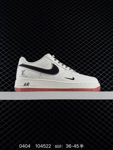 Nike Air Force 1 07 LV8 Off White Black Red EU 36-45 Skate - Unisex (BS-72283)