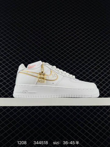 Nike Air Force 1 Low Multi-color Options White Light Grey With Gold Mini Swoosh Black White Navy White With Gum Sole Sail White With Black Mini Swoosh EU 36-45 5 Lifestyle - Unisex (BS-73801)