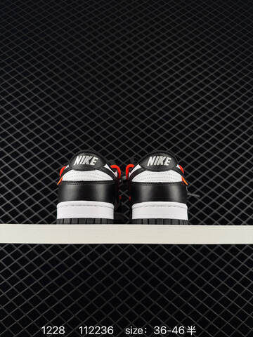 Nike Dunk SB Low Black White With Orange EU 36-46 5 Skate - Unisex BS-73436
