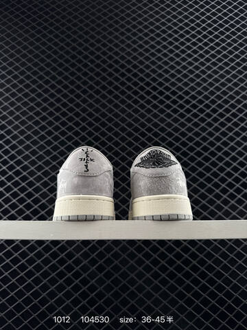 Jordan Air Jordan 1 Low Travis Scott Stussy White Grey Sail Black EU 36-45 Sneaker - Unisex BS-80537