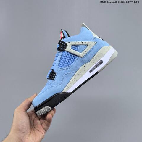 Jordan Air Jordan 4 Retro Light Blue Black White 35 5 48 5B Basketball - Unisex (BS-67273)