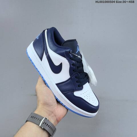 Jordan Air Jordan 1 Low Midnight Navy University Blue 36 45B Basketball - Women s BS-66048