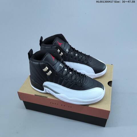 Jordan Air Jordan 12 Retro Playoffs Black White Varsity Red EU 36-47 5 Basketball - Unisex (BS-66161)