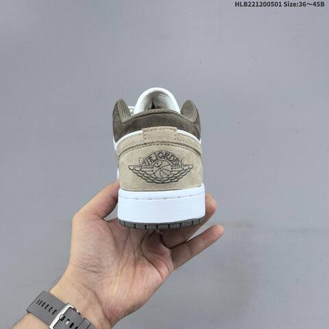 Jordan Air Jordan 1 Low 553558-046 White Brown Taupe EU 36-45 Casual - Unisex (BS-66060)