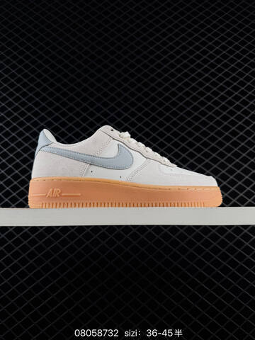 Nike Air Force 1 07 Low Off White Light Grey Gum Brown EU 36-45 Skate - Unisex (BS-69943)