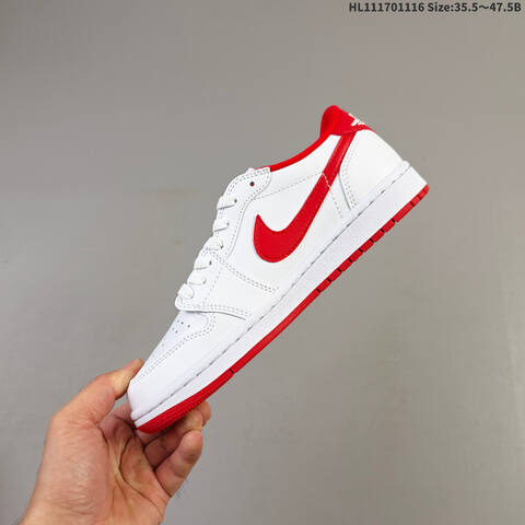 Jordan Air Jordan 1 Retro Low OG White Red EU 35 5-47 5 Casual - Unisex (BS-63604)