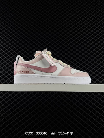 Nike Court Vision Low DIY Multicolor Pink Black White Red 35 5-41 5 Casual - Unisex (BS-71668)