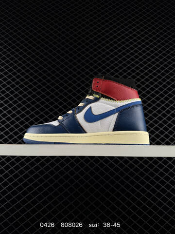 Jordan Air Jordan 1 High Navy Blue White Red Cream Yellow Black EU 36-45 Lifestyle - Unisex (BS-71864)