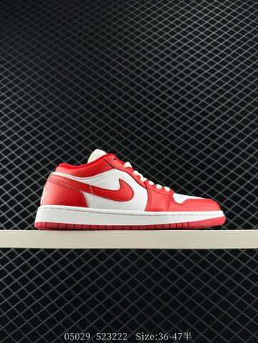 Jordan Air Jordan 1 Low 553558 166 White Light Grey Navy Blue Gum Brown EU 36-47 Sneaker - Unisex (BS-81285)