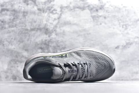 HOKA Rincon 4 Dark Grey Neon Green Light Grey Black Running Shoe Running Sneakers (BS-59411)
