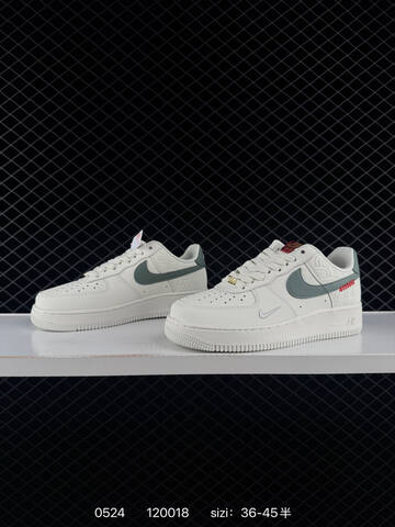 Nike Air Force 1 07 Low Off White Dark Green Red Gold EU 36-45 Lifestyle - Unisex (BS-71251)