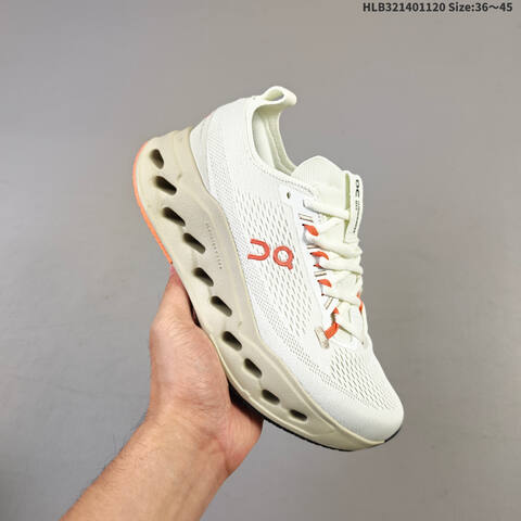 On Cloudsurfer Max White Beige Orange Black EU 36-45 Running Shoe Running Sneakers - Unisex (BS-69795)