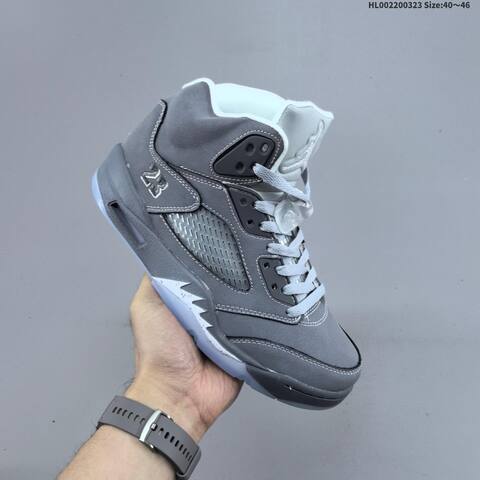 Air Jordan 5 Retro Wolf Grey Replica AIR JORDAN 5 Aj5 5 TP Lifestyle BS-66458