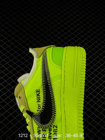 Nike Air Force 1 Low Volt Neon Yellow Black EU 36-45 5 Lifestyle - Unisex (BS-73753)