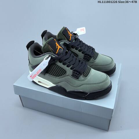 Jordan Air Jordan 4 Green Black Orange 36 47 Basketball - Unisex (BS-67267)