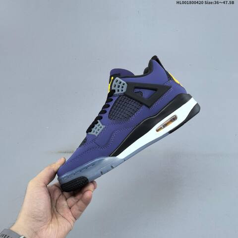 Jordan Air Jordan 4 Retro OG Imperial Purple Black Grey EU 36-47 5 Basketball - Unisex (BS-66117)