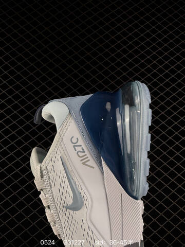 Nike Air Max 270 Flyknit Light Grey White Navy Blue Silver EU 36-45 Running - Unisex (BS-71253)
