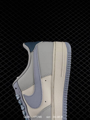 Nike Air Force 1 07 DB3310-990 Off White Light Grey Blue Gold EU 36-45 Skate - Unisex (BS-71191)
