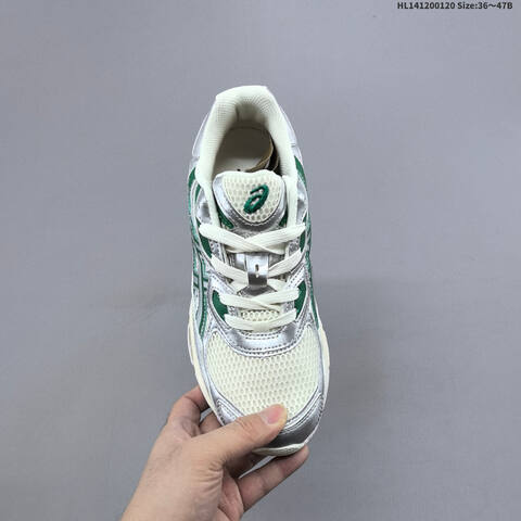 ASICS GEL NYC Silver Cream Green White EU 36-47 Running Shoe Running Sneakers - Unisex (BS-69050)