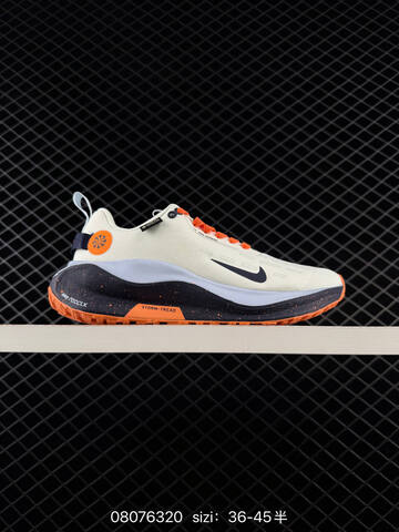 Nike ReactX Infinity RN 4 GTX Black White Off White Navy Orange EU 36-45 Running - Unisex (BS-69904)