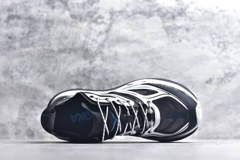 HOKA ONE ONE M Stinson One7 Black White Blue Running Shoe Running Sneakers (BS-59794)