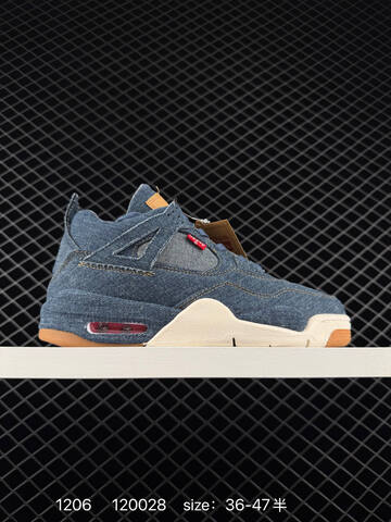 Jordan Air Jordan 4 Retro Levi s White White Red Gum Brown EU 36-47 Basketball Shoe - Unisex (BS-80100)