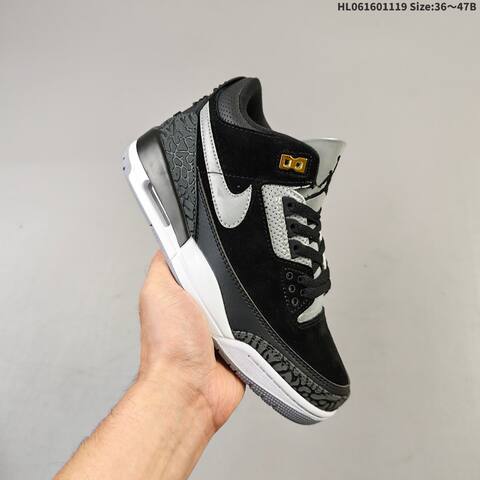 Jordan Air Jordan 3 Retro CK4348-007 Black Silver White EU 36-47 Basketball - Unisex (BS-63438)