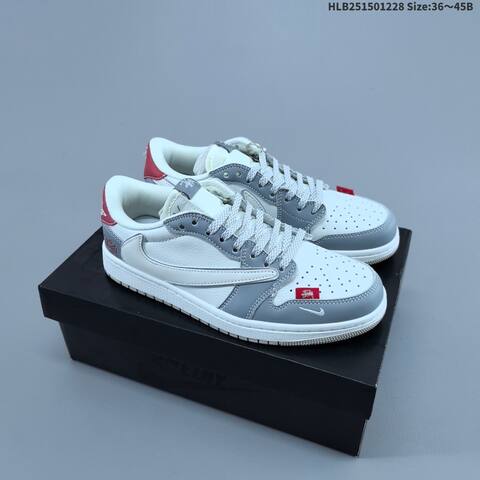 Nike Air Jordan 1 White Gray Red EU 36-45 Casual - Unisex (BS-67224)