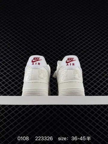 Nike Air Force 1 07 Low White Cream With Red Accents EU 36-45 Lifestyle - Unisex BS-73303