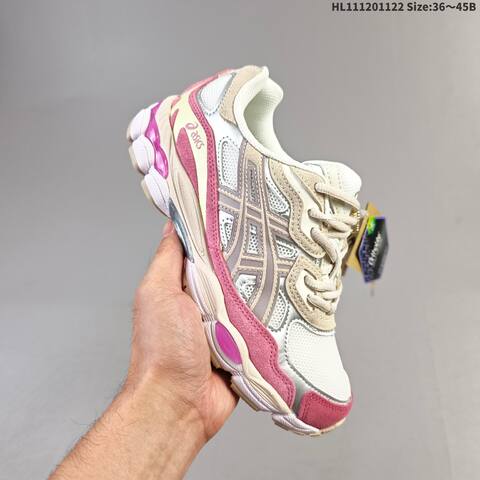 ASICS GEL-NYC White Silver Beige Pink EU 36-45 Running Shoe Running Sneakers - Unisex (BS-69245)